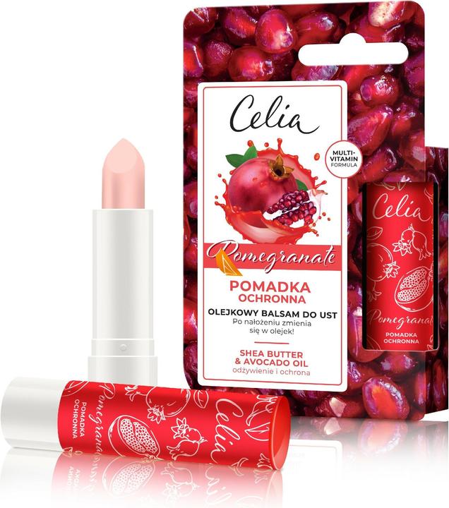 Actual product image Celia Pomegranate Protective Lipstick (Lip Care Stick)