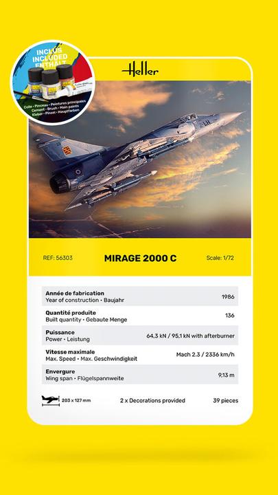 Actual product image Heller STARTER KIT Mirage 2000 C