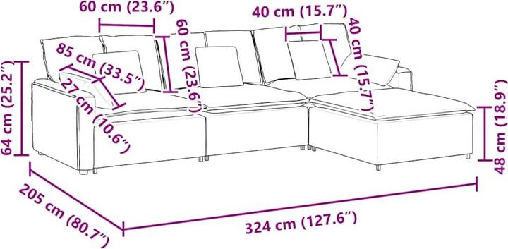 Image du produit vidaXL Modulares Sofa (Canapé modulaire)
