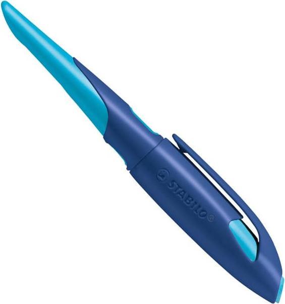 Produktbild STABILO EASYbirdy ergonomischer Schulfüller für Linkshänder Anfänger-Feder (Azur, Blau, Hellblau, Mitternachtsblau)