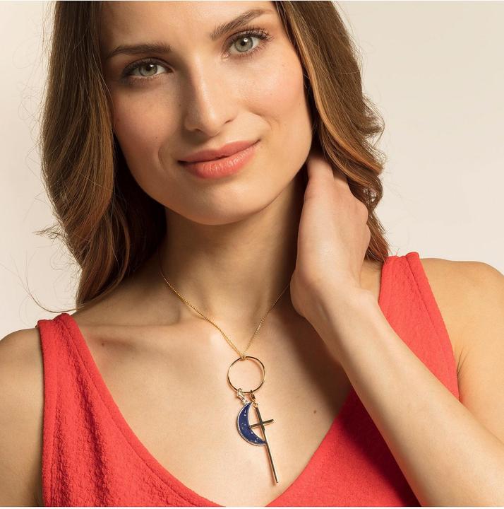 Produktbild Thomas Sabo Charm-Anhänger Mond dunkelblau (Silber)