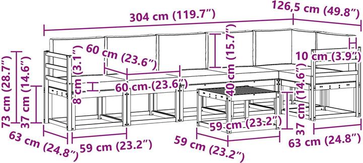 Produktbild vidaXL Outdoor-Sofa