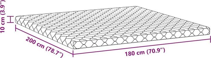 Actual product image vidaXL Schaumstoffmatratze (Foam core, 180 x 200 cm)