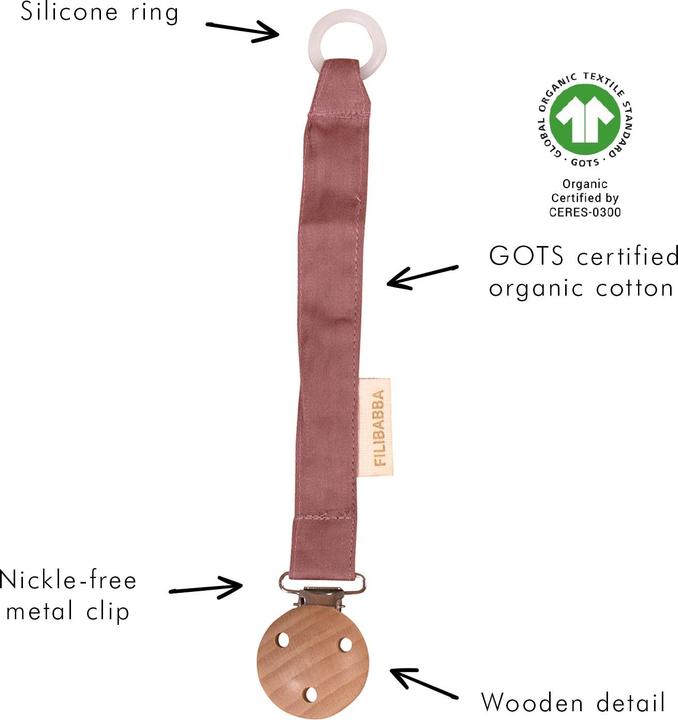 Produktbild Filibabba Schnullerkette (1 x, ab Geburt)