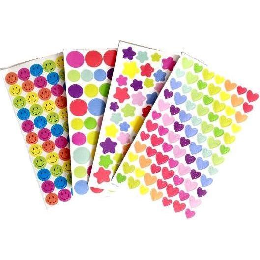 MFP Paper, Sticker, Bunte Papieraufkleber 9x15cm 4 Blatt MIX