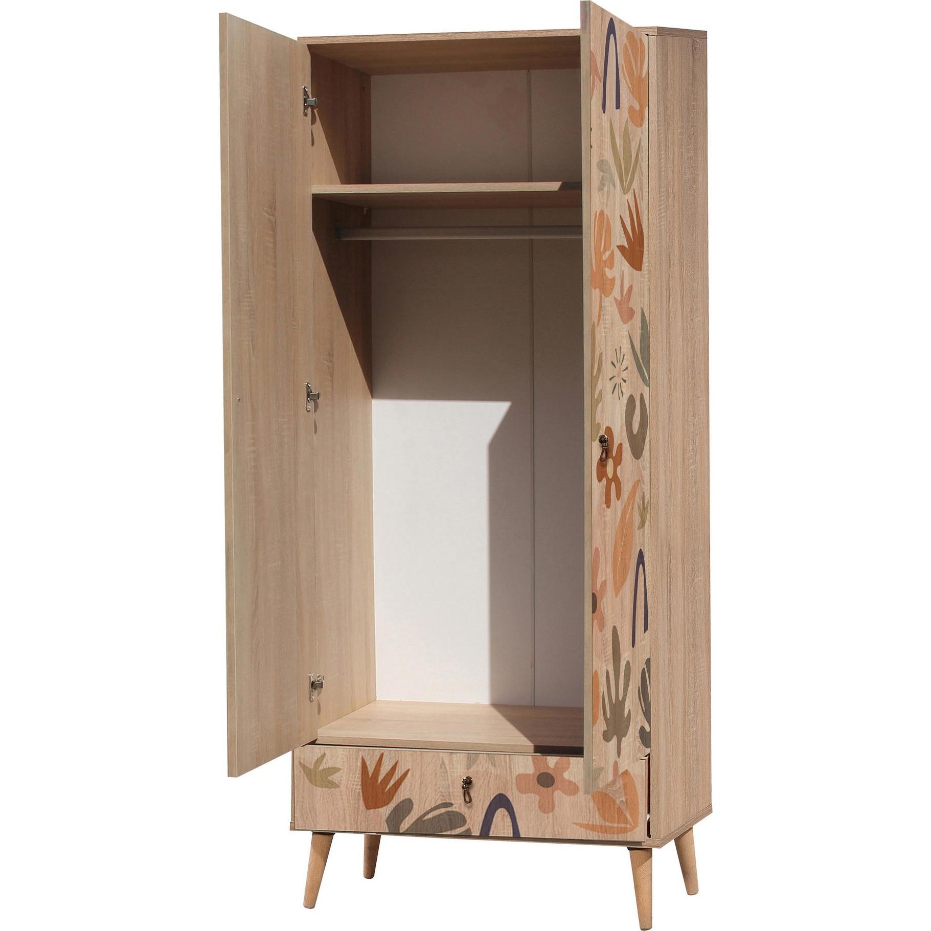 Hanah Home, Kleiderschrank, Luciano (80 x 45 x 190 cm)