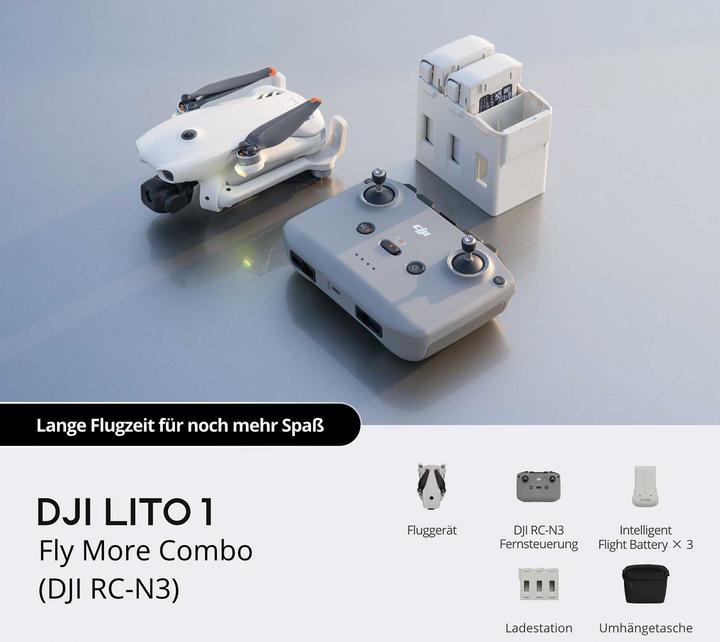 Image du produit DJI Lito 1 Fly More Combo (DJI RC-N3) (36 min, 249 g, 48 Mpx)