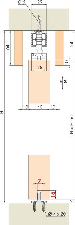 Image du produit HAWA Garniture de porte coulissante porta