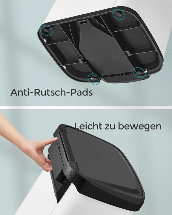 Produktbild Songmics Tretmülleimer mit Deckel und Kohlefilter, inkl. 15 Müllbeutel (50 l)