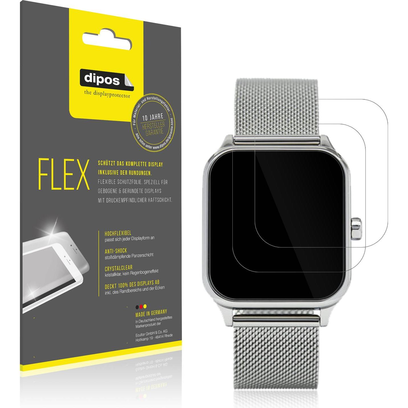 Dipos 3D Full Cover Schutzfolie, Smartwatch Schutzfolie, Transparent