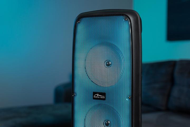 Produktbild Media-Tech FLAMEZILLA – Bluetooth 5.0 Lautsprecher mit KARAOKE, UKW-Radio & MP3-Player, FLAME-Beleuchtung, inkl (4 h)