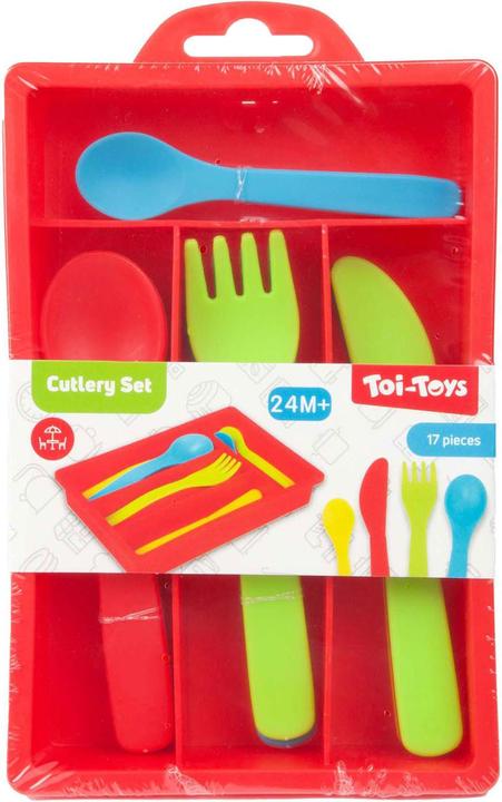 Immagine prodotto Toi-Toys Startseite Essen Besteckset mit Tablett, 16-tlg.
