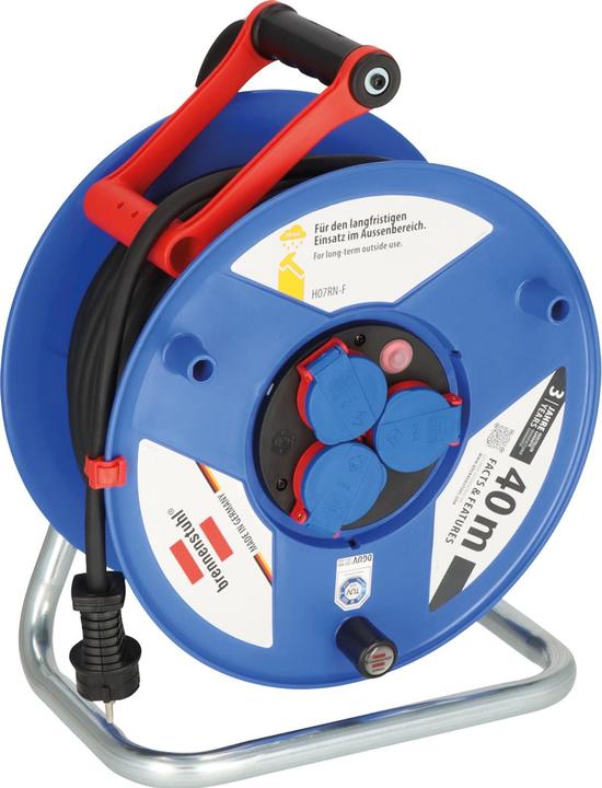 Produktbild Brennenstuhl IP44 Schuko cable reel 40m 2.5mm (40 m, 2.50 mm²)