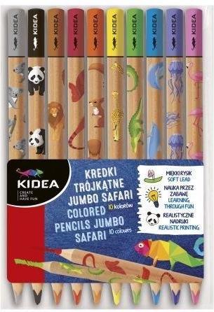 Derform Jumbo Safari Dreiecksmalstifte 10 Farben KIDEA (10x)
