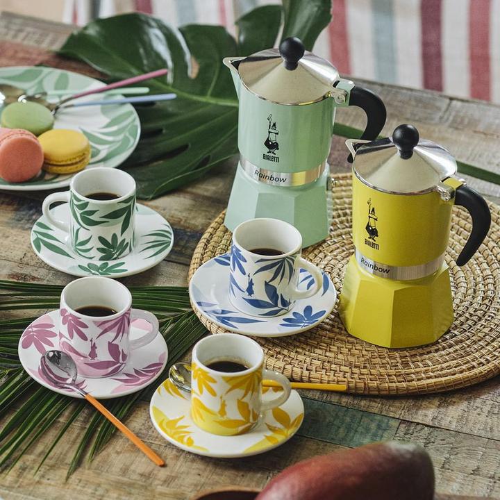 Produktbild Bialetti Primavera Zestaw 4 filiżanek ze spodkiem (4 sztuki) (9 ml, 1x)