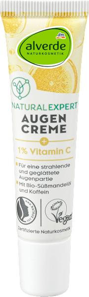 Actual product image dm alverde Natural Expert 1% Vitamin C (Eye Care Cream, 15 ml, Day + Night)