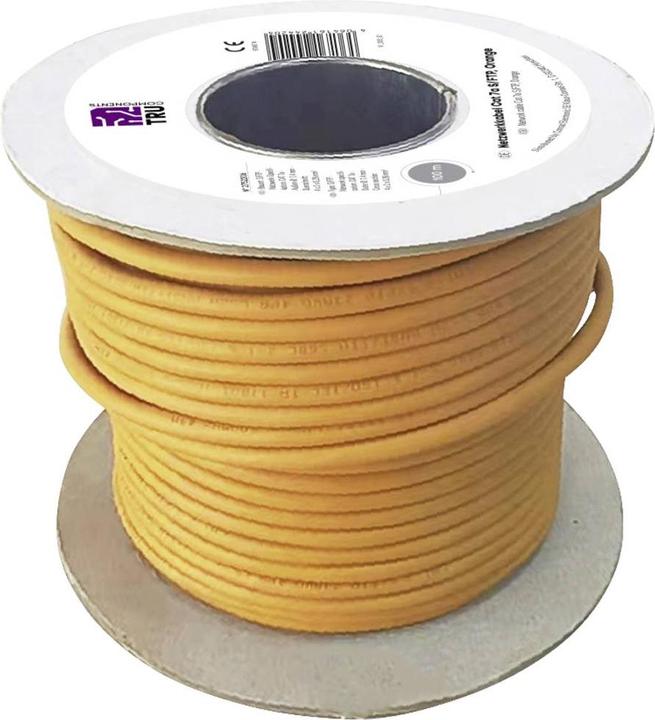Produktbild Tru Components TC-11008824 Netzwerkkabel CAT 7a S/FTP 4 x 2 x 0.26mm² CPR-Dca zertifiziert Orange 1 (S/FTP, CAT7a, 100 m)