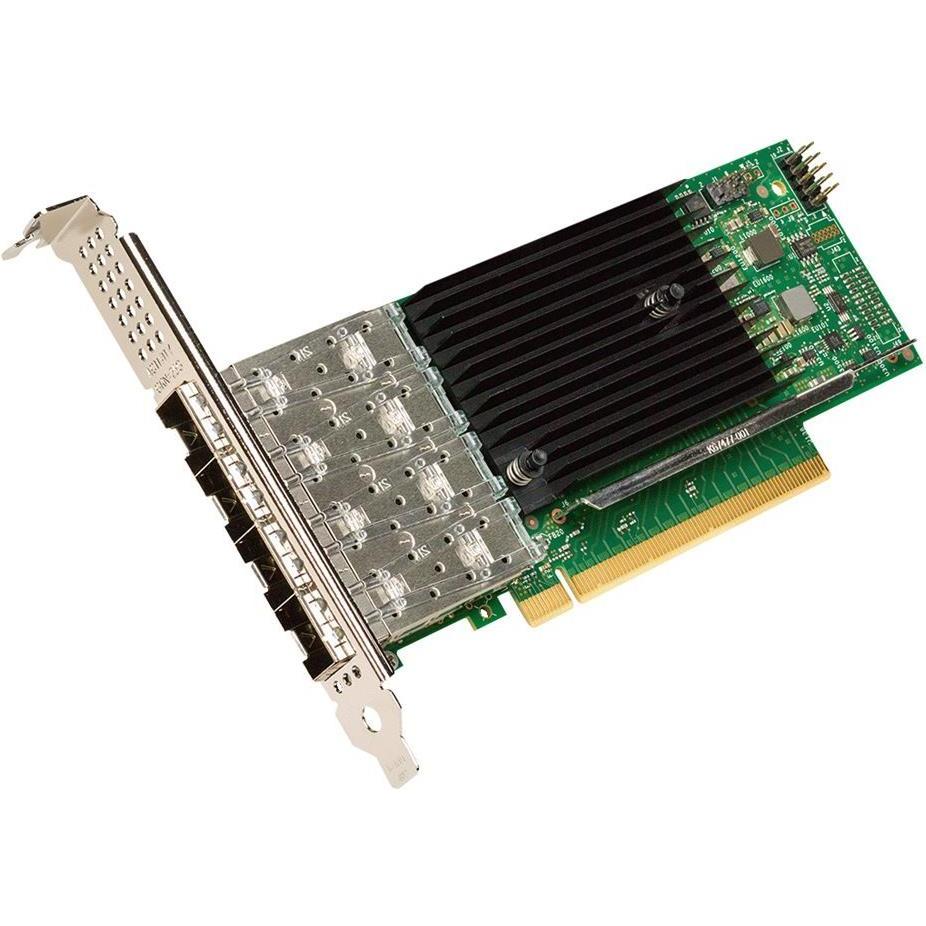 Intel Netzwerkadapter E810-XXVDA4 PCIe4.0 x16,10/25Gigabit SFP28 x4 (E810XXVDA4LG1P5) (PCI Express 4.0 x16), Netzwerkkar...