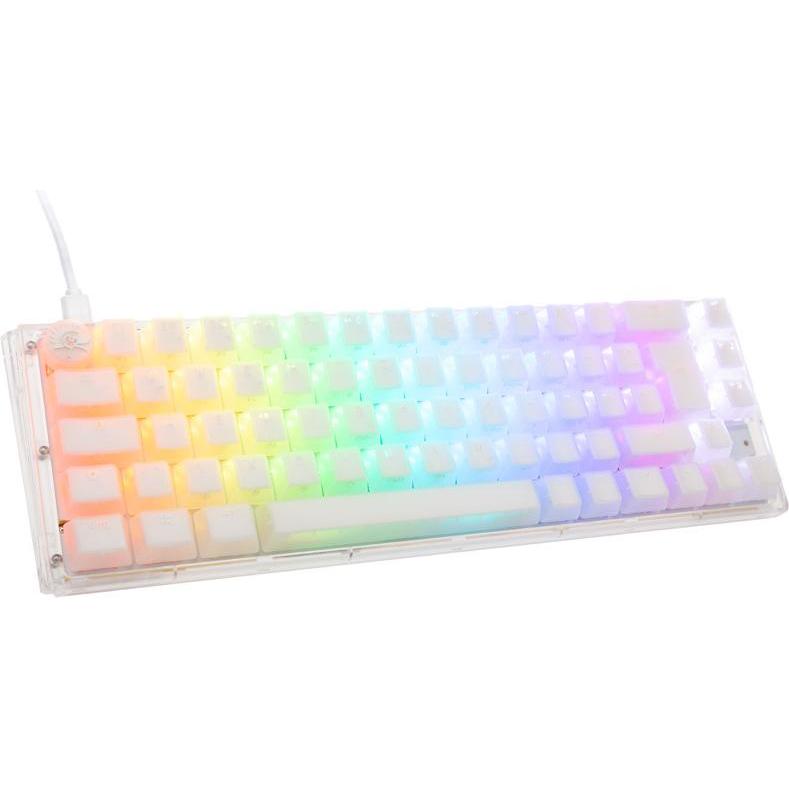 Ducky One 3 Aura White SF Gaming Tastatur, RGB LED - MX-Blue (DE, Kabelgebunden), Tastatur, Weiss