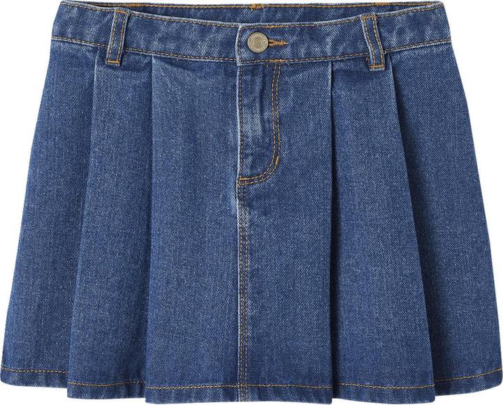 Actual product image Vertbaudet Mädchen Faltenrock aus Denim (98, 104)