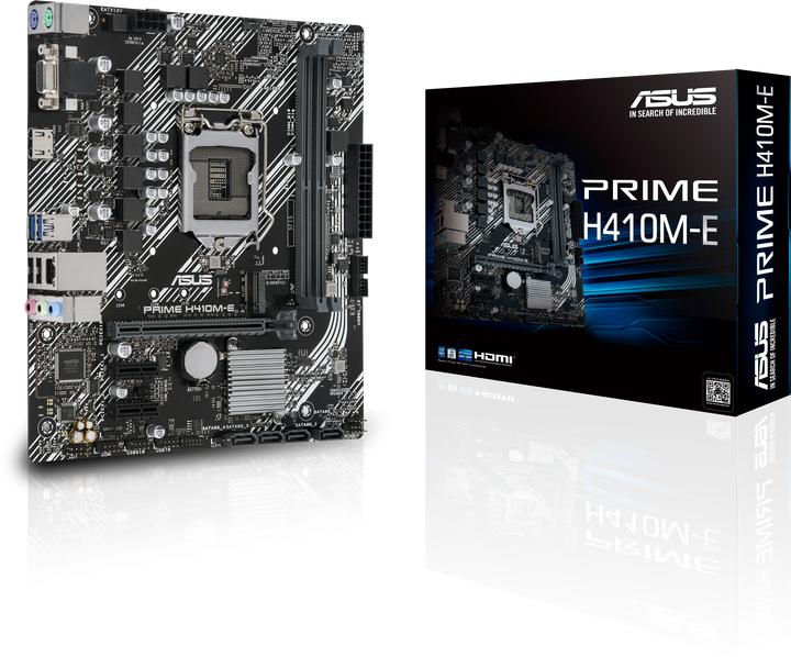 Actual product image ASUS PRIME H410M-E, Intel H410 motherboard - socket 1200 (LGA 1200, Intel H410, mATX)