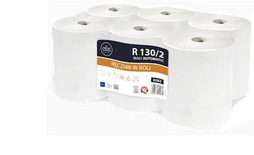 Actual product image ReinigungsBerater R Ellis Comfort 130/2 auto white 21 cm x 130 m towel rolls 6 rolls/pack, 100% cellulose, 2-ply