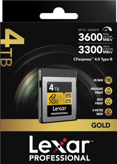 Actual product image Lexar Professional Gold (4000 GB, CFexpress type B)