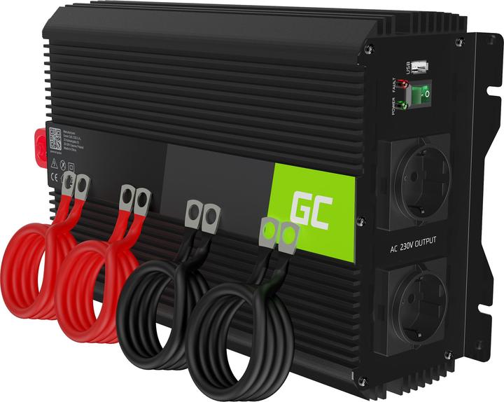 GreenCell PRO Inverter auto - da 12V a 230V - 3000W/6000W Modified Sine
