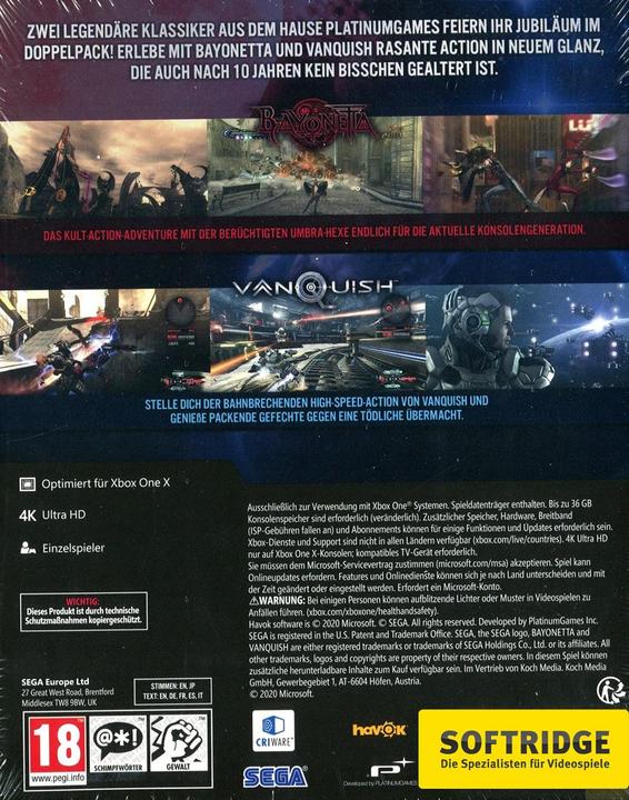Image du produit Atlus Bayonetta Vanquish 10th Anniversary Bundle Edition Limitée (Xbox One X, Xbox Series X, DE)