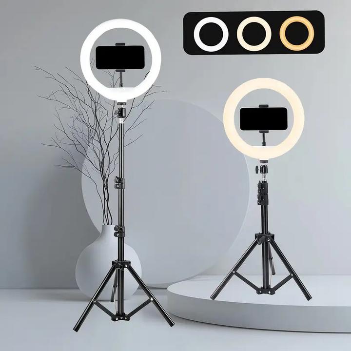 Actual product image Cbx 10" selfie LED ring light set with flexible tripod and 3 light modes (Ring light, Video light)