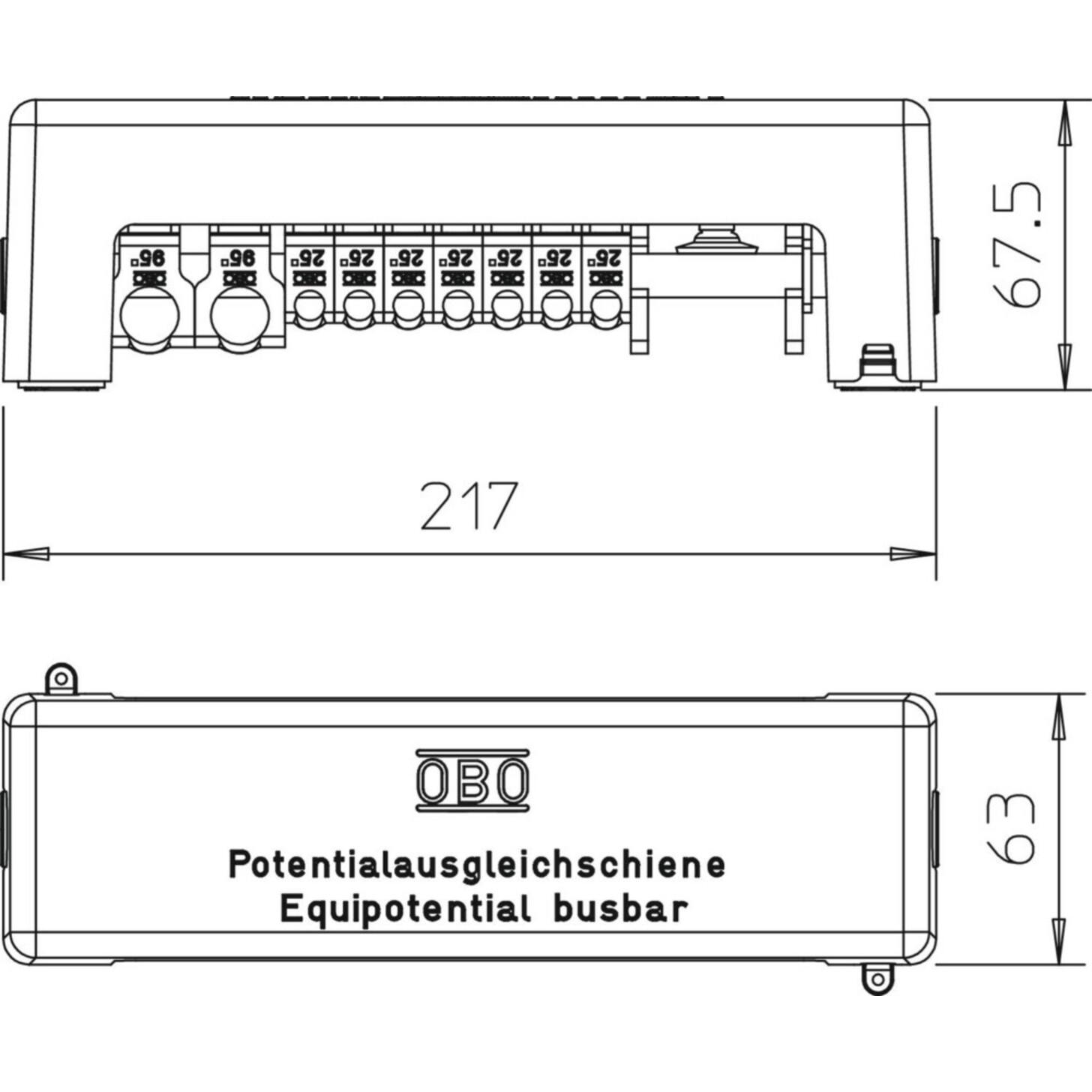 Thumbnail - OBO Bettermann, Verteilerschrank Zubehör, Potentialausgleichsschiene