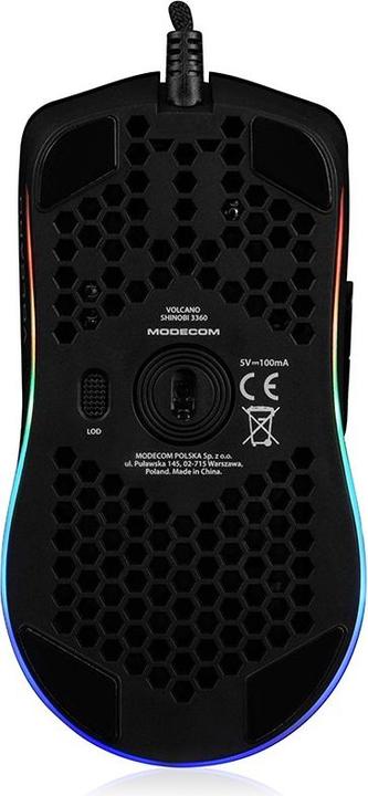 Actual product image Modecom Volcano Shinobi 3360 Mouse Ambidextrous USB Type-A Optical 12000 DPI (Cable)