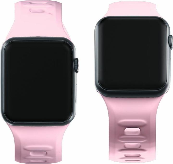 Actual product image 3MK Silicone Watch Strap różowy/powder pink dla Apple Watch 38/40/41mm (Silicone, Stainless steel)