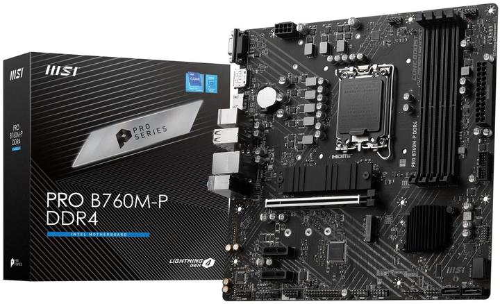 MSI MB PRO B760M-P DDR4 (B760,S1700,mATX,Intel) (LGA 1700, Intel B760, mATX)
