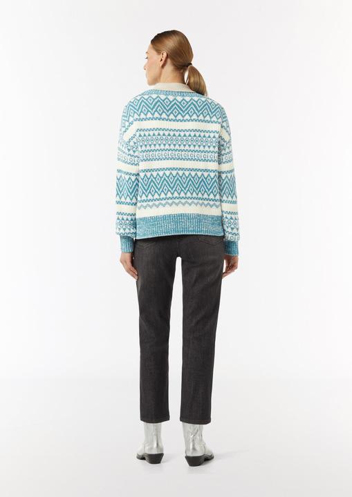 Produktbild Comma Strickpullover Strickpullover mit Jacquard-Muster (L)