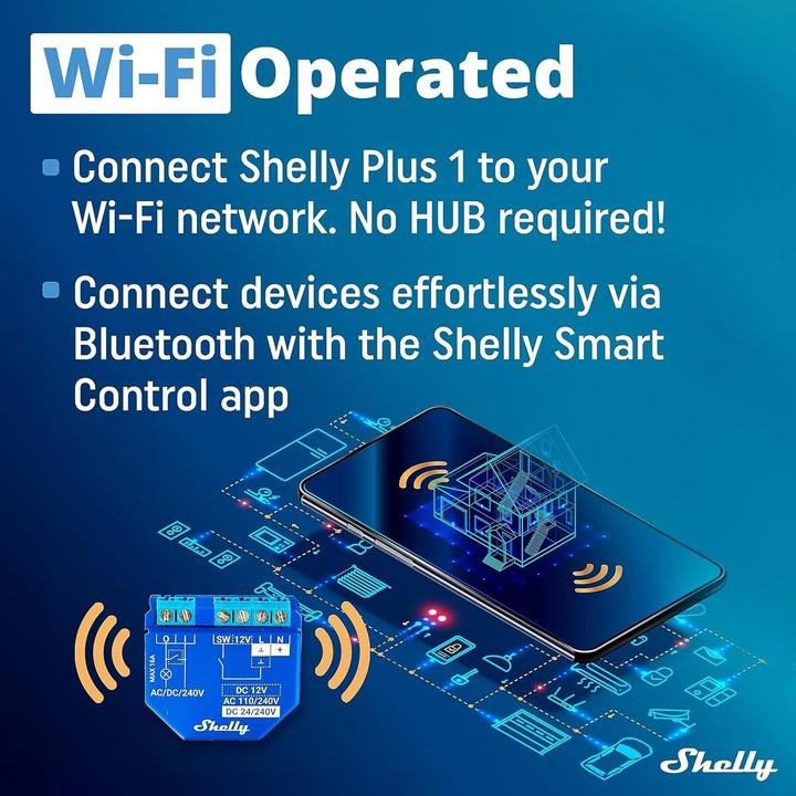 Image du produit Shelly Plus 1 (Actionneur de commutation)