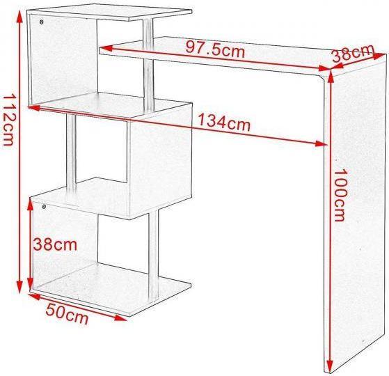 Image du produit Woltu Table de bar (134 x 38 x 112 cm)