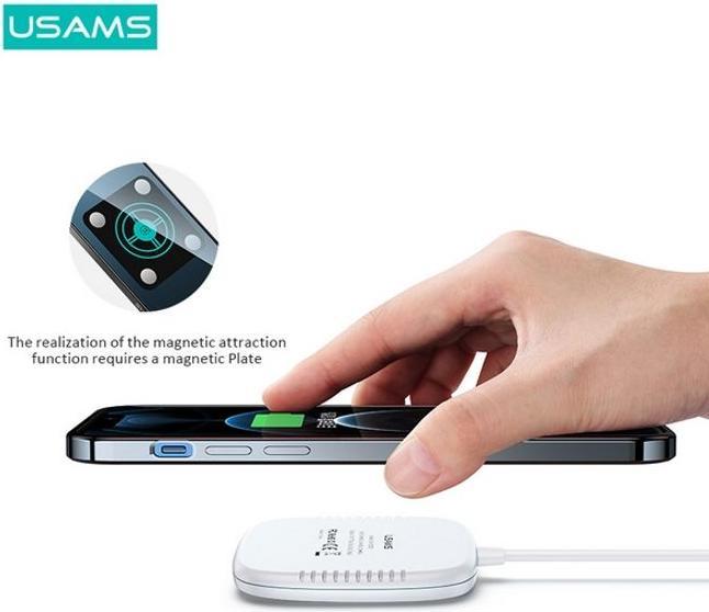 Image du produit Usams Chargeur magnétique sans fil rapide ultra-mince (15 W)