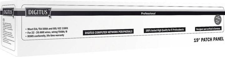 Produktbild Digitus Patch Panel 19 Zoll 24Port Cat6