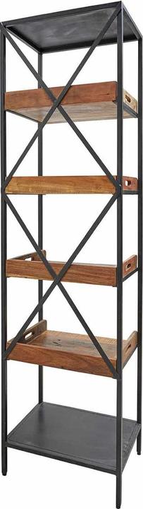 Image du produit Loberon Étagère Lancaster brun antique/noir (200 x 55 x 40 cm)