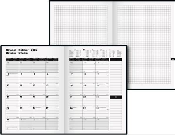 Produktbild Buchkalender TimeCenter Modell 726 (2025) (A5, 1 Monat / 2 Seiten)