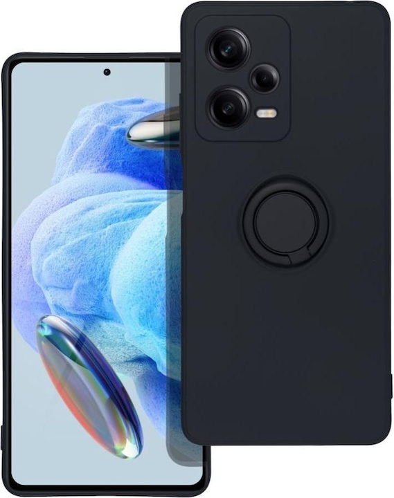 Produktbild OEM Rückwandabdeckung SILICONE RING Hülle für XIAOMI Redmi Note 12 Pro 5G schwarz (Xiaomi Redmi Note 12 Pro 5G)