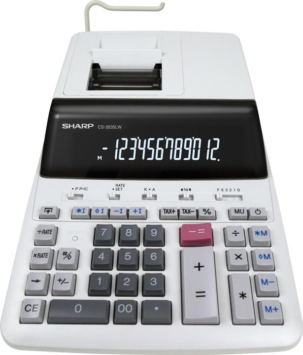 Produktbild Sharp Tischrechner druckend CS-2635 LW 12 Stellen, schwarz/rot Druck (Netzbetrieb)
