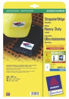 Actual product image Avery weatherproof and durable inkjet labels