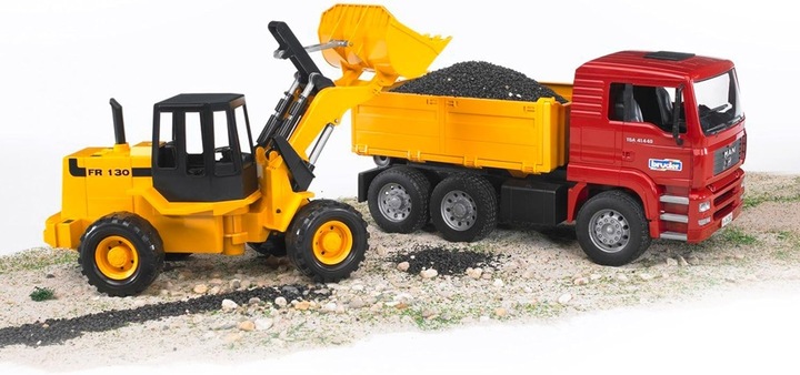 Produktbild Bruder Man Kipplastwagen mit Gelenkradlader