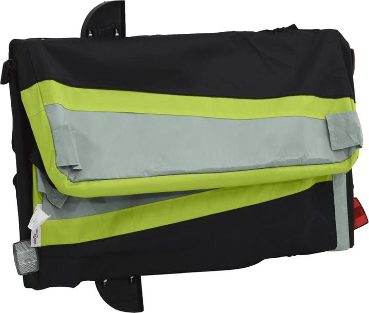 Actual product image VidaXL Fahrradanhänger Schwarz und Grün 30 kg Eisen,Farbe