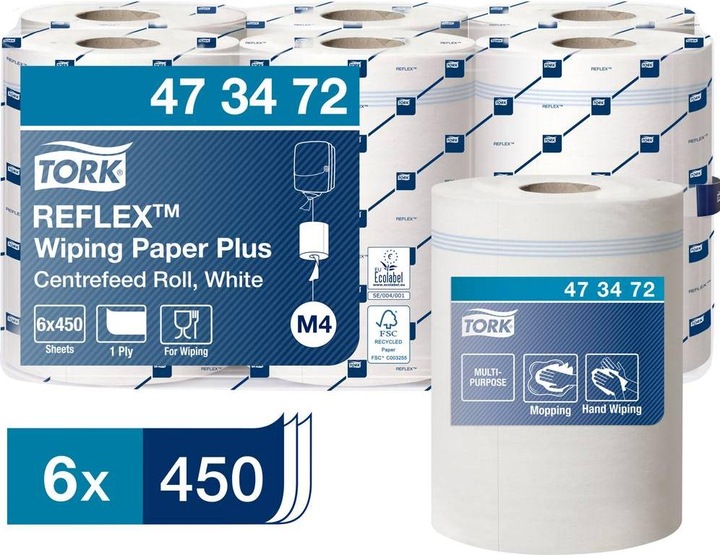 Image du produit Tork Réflexe Lingette en papier forte (6 x)
