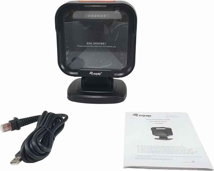 Actual product image equip Barcode Omni-Directional Laser Cable USB 1D2D black (1D barcodes, 2D barcodes, QR Code)