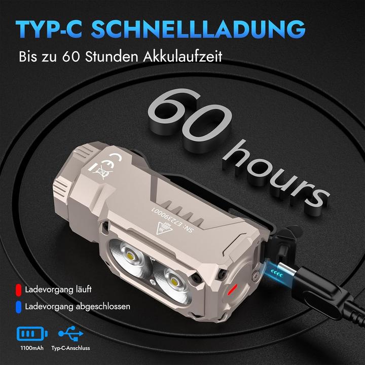 Actual product image Wuben E7 (6 cm, 1800 lm)