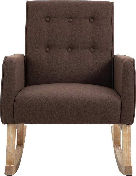 Image du produit CLP Fauteuil à bascule Brevik Tissu marron